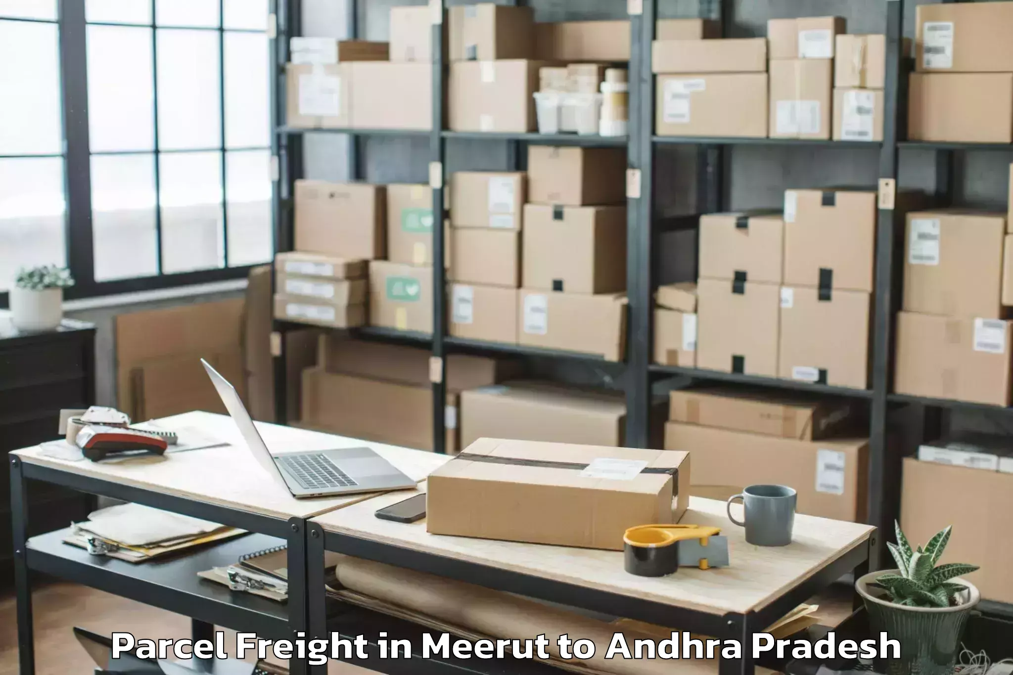 Affordable Meerut to Gangavaram Parcel Freight